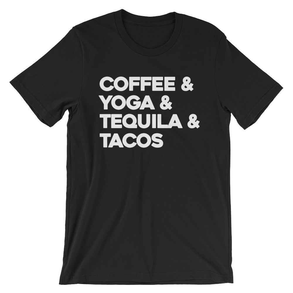 Coffee & Yoga - Short-Sleeve Unisex T-Shirt
